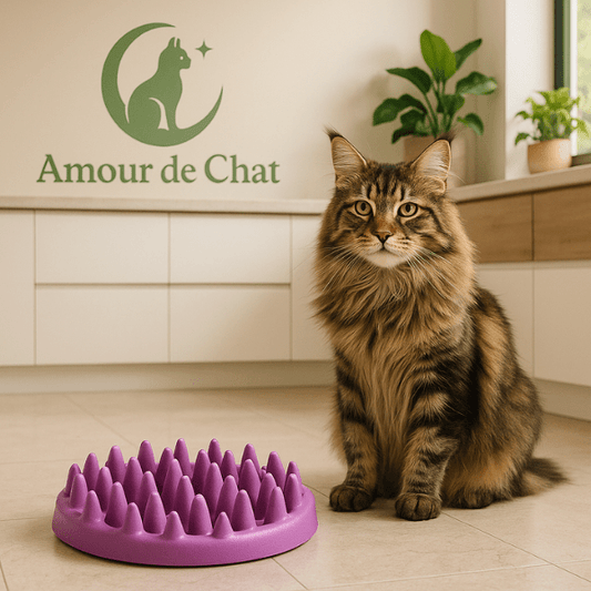 Gamelle anti glouton | PurrPause™ - Amour de Chat