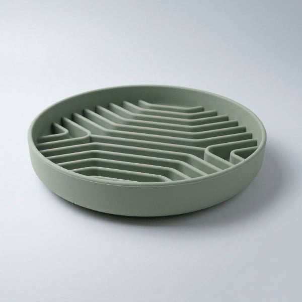 gamelle anti gloutons chat silicone verte pour digestion lente et réduction vomissements