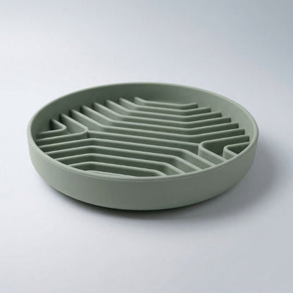 gamelle anti gloutons chat silicone verte pour digestion lente et réduction vomissements