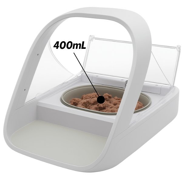 Gamelle automatique chat avec puce grande capacité bol 400 ml 2 repas par jour - MiaoMatic Puce™