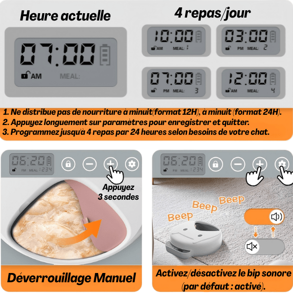 Gamelle automatique chat | Féli - Feeder™ - Amour de Chat