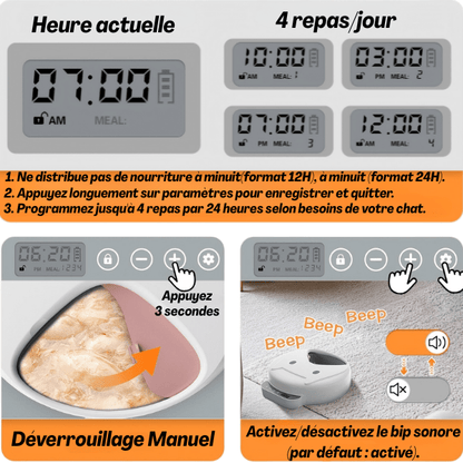 Gamelle automatique chat | Féli - Feeder™ - Amour de Chat