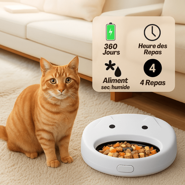 Gamelle automatique chat | Féli - Feeder™ - Amour de Chat