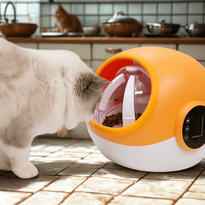 Gamelle automatique chat puce detecteur ouverture porte antivol de nourriture médaillon RFID CrocTech Edition™