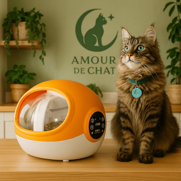 Gamelle automatique chat puce programmable repas personnalisé intelligente RFID - CrocTech Edition™