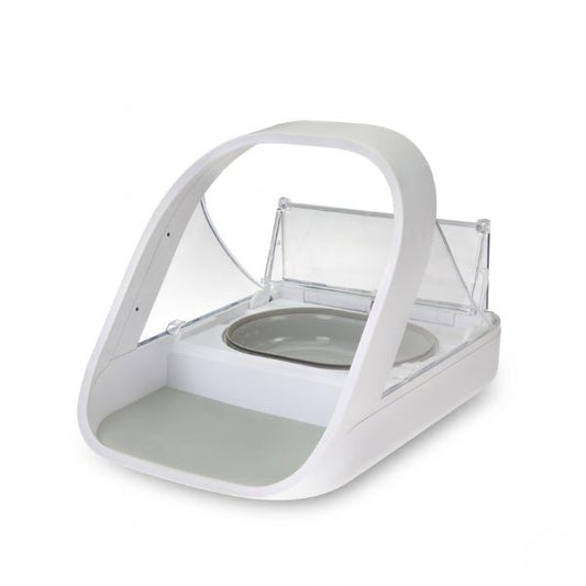 Gamelle automatique chat reconnaissance puce à couvercle basculant tapis intégré pour repas exclusif