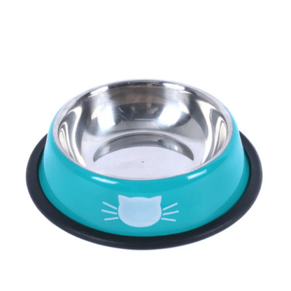 Gamelle chat bleue inox antidérapante Croc'Miaou™