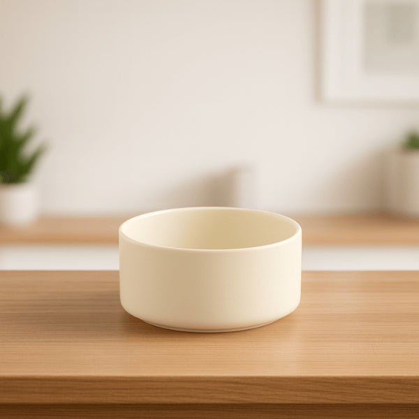 Gamelle chat céramique blanc crème pour fontaine à eau chat NaturaFresh™