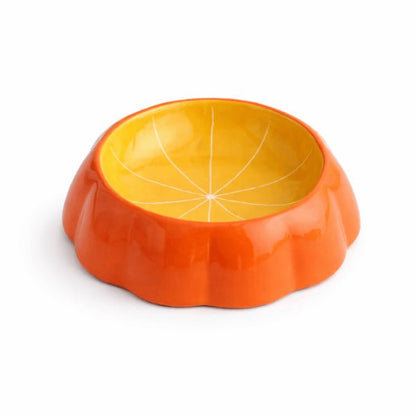 Gamelle chat céramique design orange sécurise l’eau et embellit le coin repas