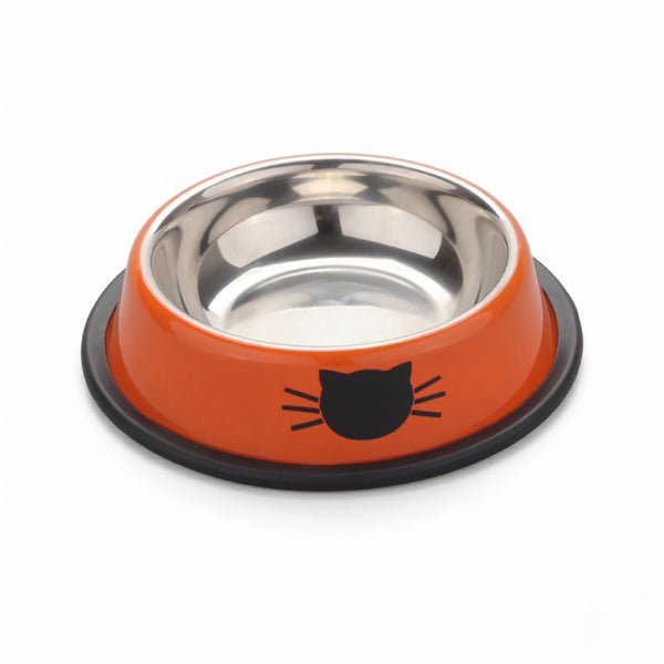 Gamelle chat colorée en inox anti dérapante stable et durable pour des repas harmonieux