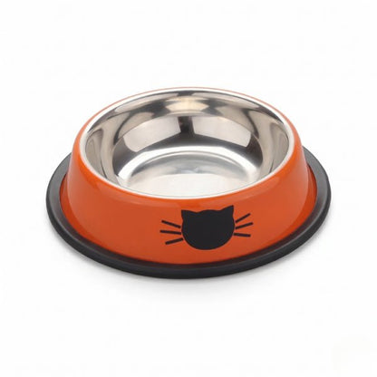 Gamelle chat colorée en inox anti dérapante stable et durable pour des repas harmonieux