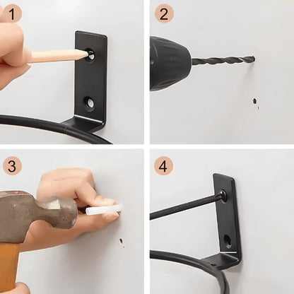 Gamelle chat en hauteur murale avec installation par perçage et fixation sécurisée