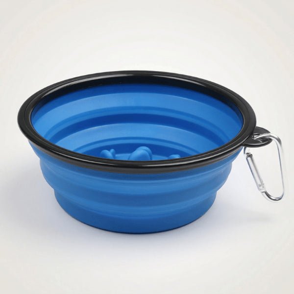 Gamelle chat glouton pliable avec reliefs pour digestion lente et anti régurgitation