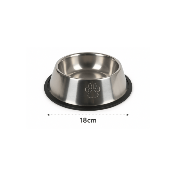 Gamelle chat inox antidérapante 18cm Croc'Inox™