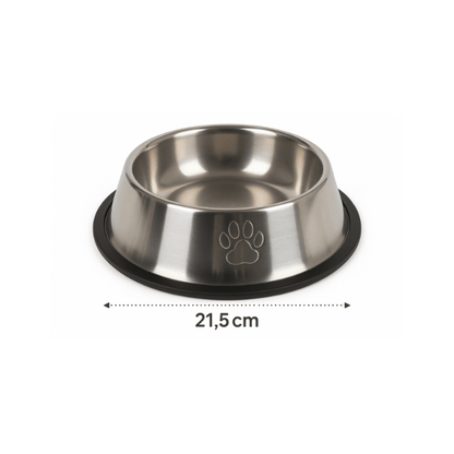 Gamelle chat inox antidérapante 21,5cm Croc'Inox™