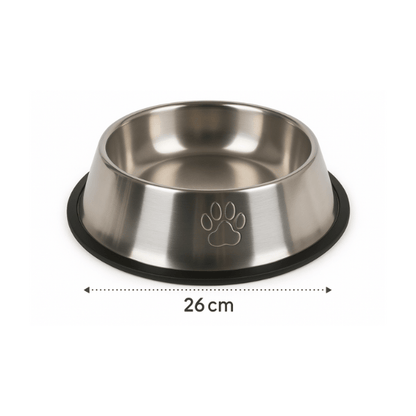 Gamelle chat inox antidérapante 26cm Croc'Inox™