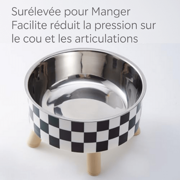 Gamelle chat surélevée confort vue dessus pour position naturelle Festin'Félin™