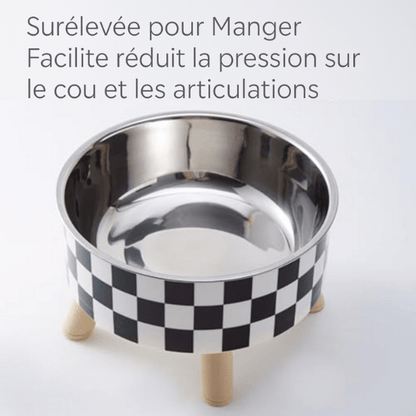 Gamelle chat surélevée confort vue dessus pour position naturelle Festin'Félin™
