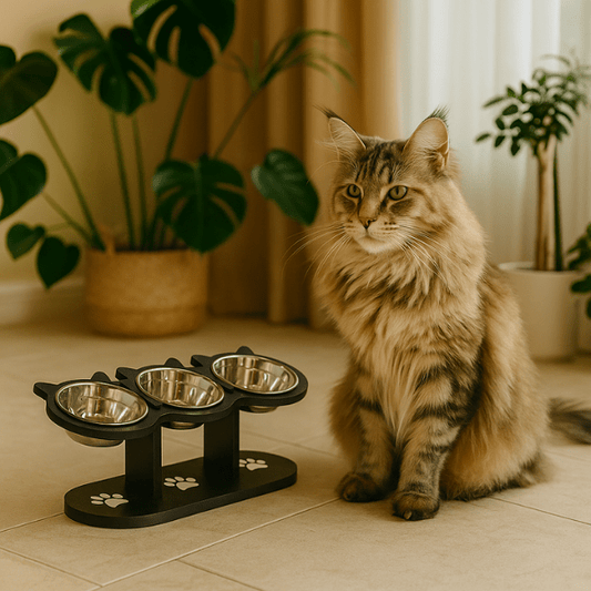 Gamelle chat surélevée | FéliMood™ - Amour de Chat