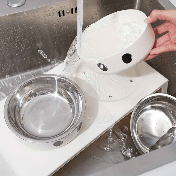 Gamelle double chat bols inox amovibles lavage facile quotidien