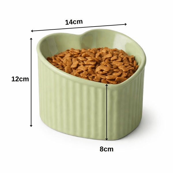 Gamelle en céramique pour chat montrant un format pratique pour repas quotidiens