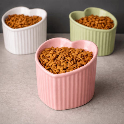 Gamelle en céramique pour chat surélevée colorée pour un repas confortable et élégant