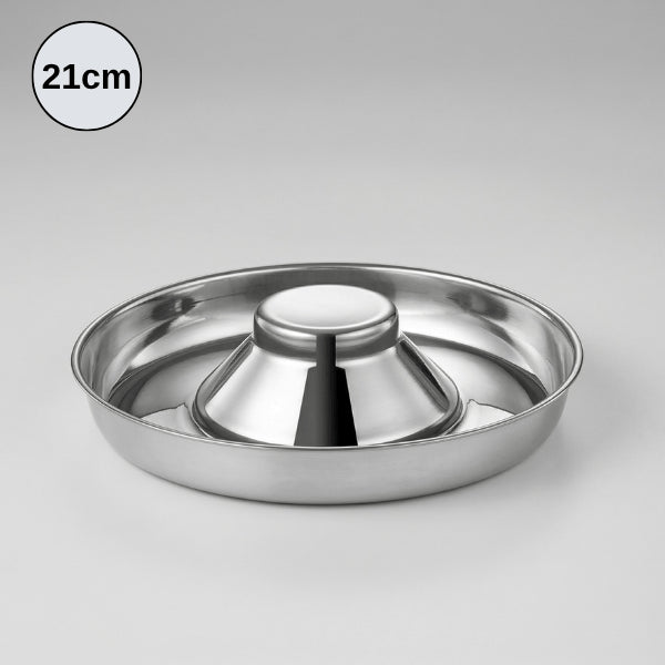 Gamelle glouton chat inox 21 cm compacte pour chaton et repas contrôlé