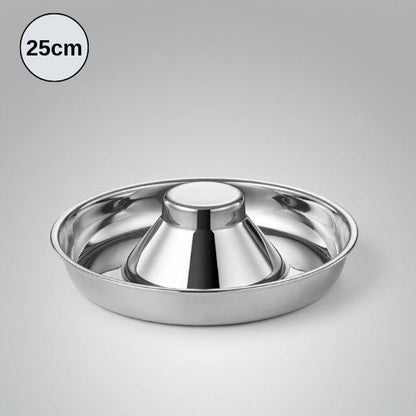 Gamelle glouton chat inox 25 cm stable pour repas lent et sécurisé