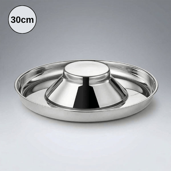 Gamelle glouton chat inox 30 cm anti renversement pour alimentation lente