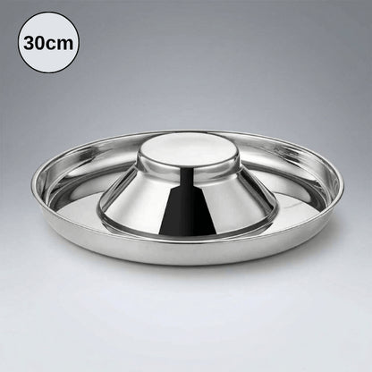 Gamelle glouton chat inox 30 cm anti renversement pour alimentation lente