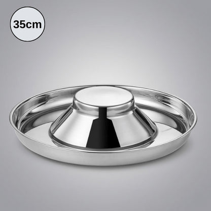 Gamelle glouton chat inox 35 cm grande capacité anti renversement pour réduire les régurgitations