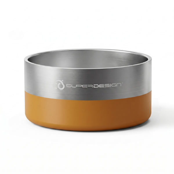 Gamelle inox chat orange double paroi inox durable premium