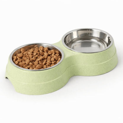 gamelle pour chat double en inox stable favorise digestion confortable quotidienne