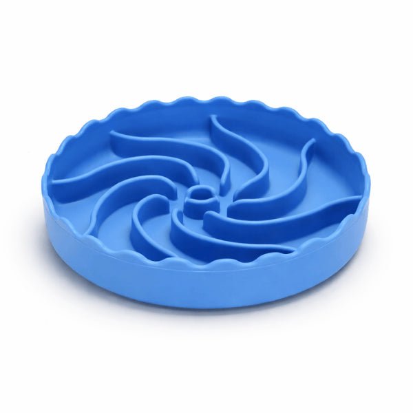 Gamelle pour chat glouton silicone bleue anti glouton pour digestion saine