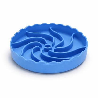 Gamelle pour chat glouton silicone bleue anti glouton pour digestion saine