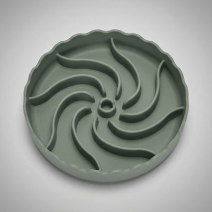 Gamelle pour chat glouton silicone rosace pour ralentir repas et améliorer digestion
