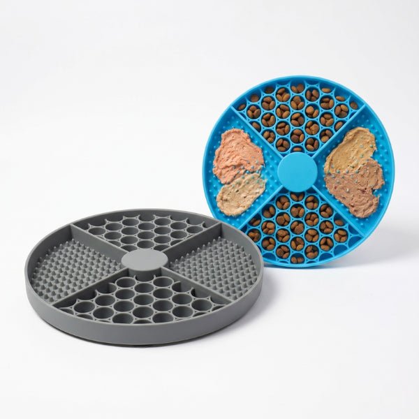 Gamelles anti glouton chat avec tapis de léchage intégré pour stimuler et ralentir les repas