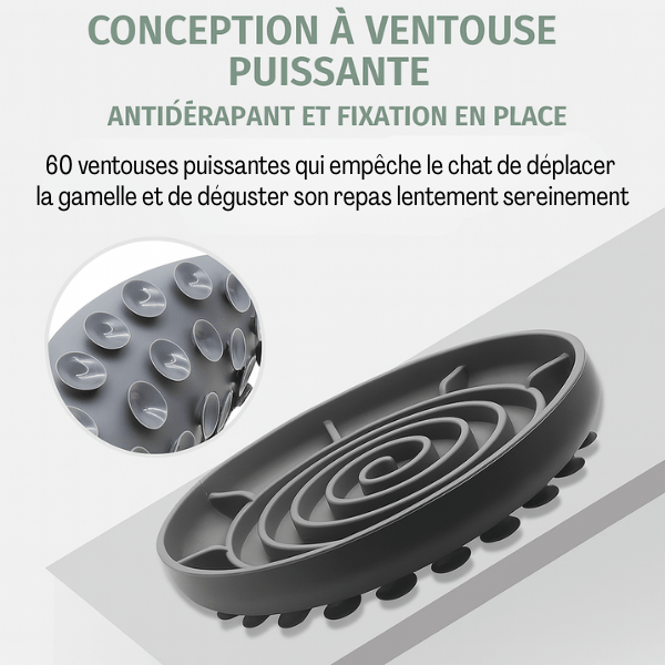 Gamelles anti glouton chat | Spiral Bowl™ - Amour de Chat