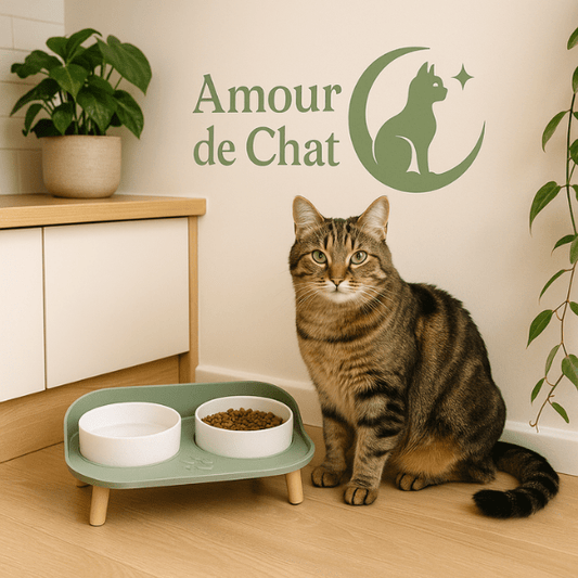 Gamelles chat | Duo Station™ - Amour de Chat
