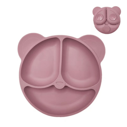 Gamelles chaton 3 en 1 silicone ronde tête de chat rose - SiliCroc™