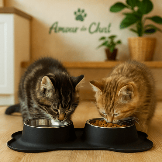Gamelles chaton | Doudouble Bowl™ - Amour de Chat