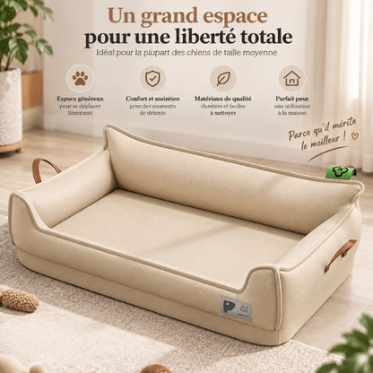 Grand lit orthopédique pour chat avec espace généreux et maintien enveloppant