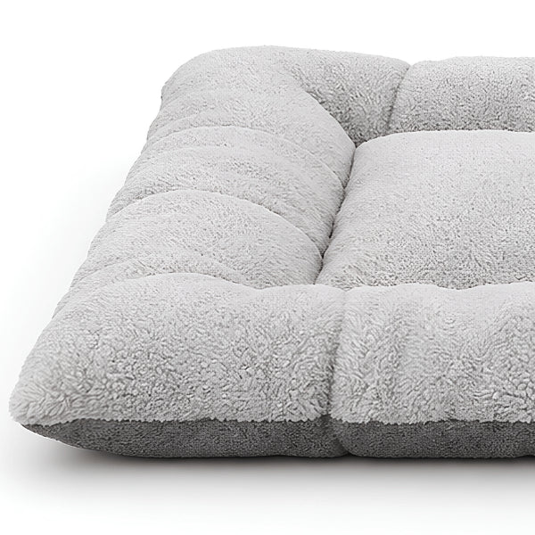 Grand tapis pour chat en peluche avec bord épais et coutures renforcées