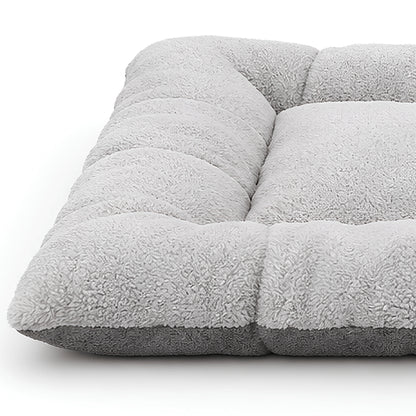 Grand tapis pour chat en peluche avec bord épais et coutures renforcées
