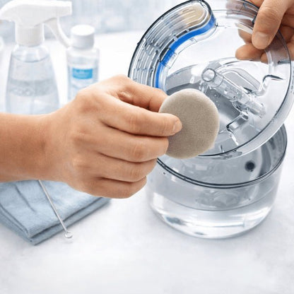 Nettoyage fontaine à eau pour chat avec éponge du kit fournie entretien simple