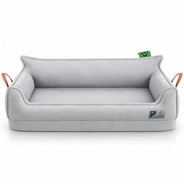 Lit pour chat orthopédique gris à mémoire de forme pour repos quotidien