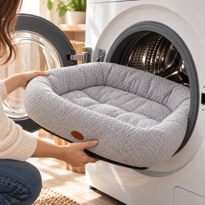 Lit rafraîchissant pour chat gris lavable en machine sous 40°C