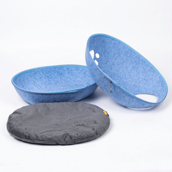 Maison chats démontable en deux parties avec coussin amovible facile à entretenir