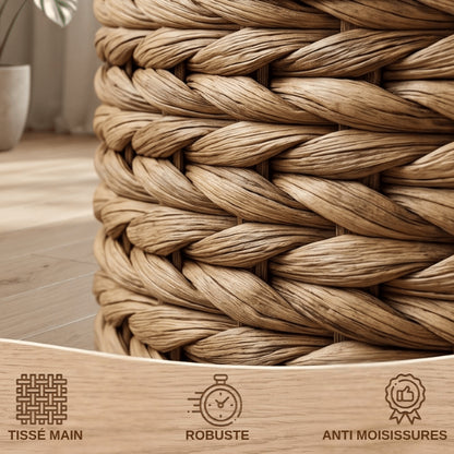 Maison pour chat intérieur en fibres tressées à la main robustes et durables