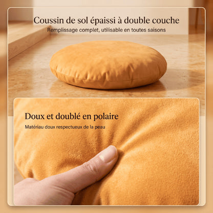 Maisonnette pour chat avec coussin double couche en polaire douce pour couchage chaleureux